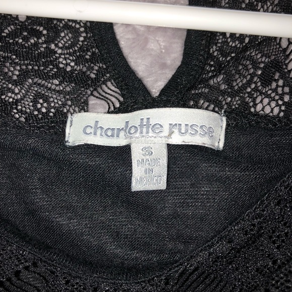 sheer black crop top - Picture 5 of 6